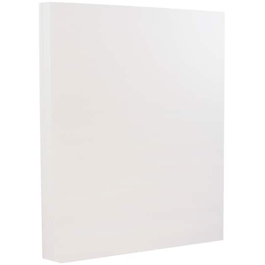 JAM Paper Strathmore Bright White Wove 8.5" x 11" Cardstock, 250 Sheets